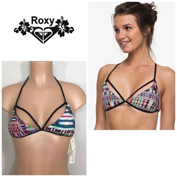 ROXY reversible multicolored bikini top. NWT - Picture 12 of 12